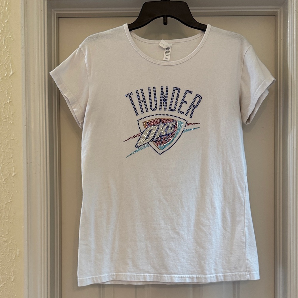 Thunder Bedazzled White T-Shirt